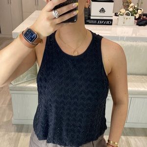Silk beaded top